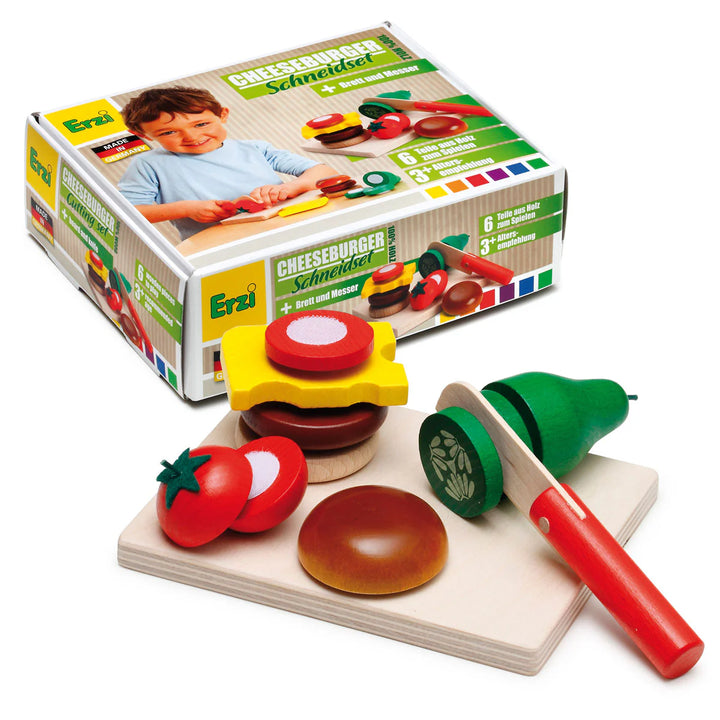 Cheeseburger Cutting Set - Wooden Food