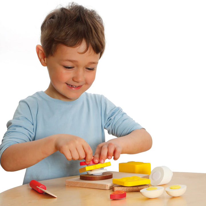 Sandwich Cutting Set - Wooden Food