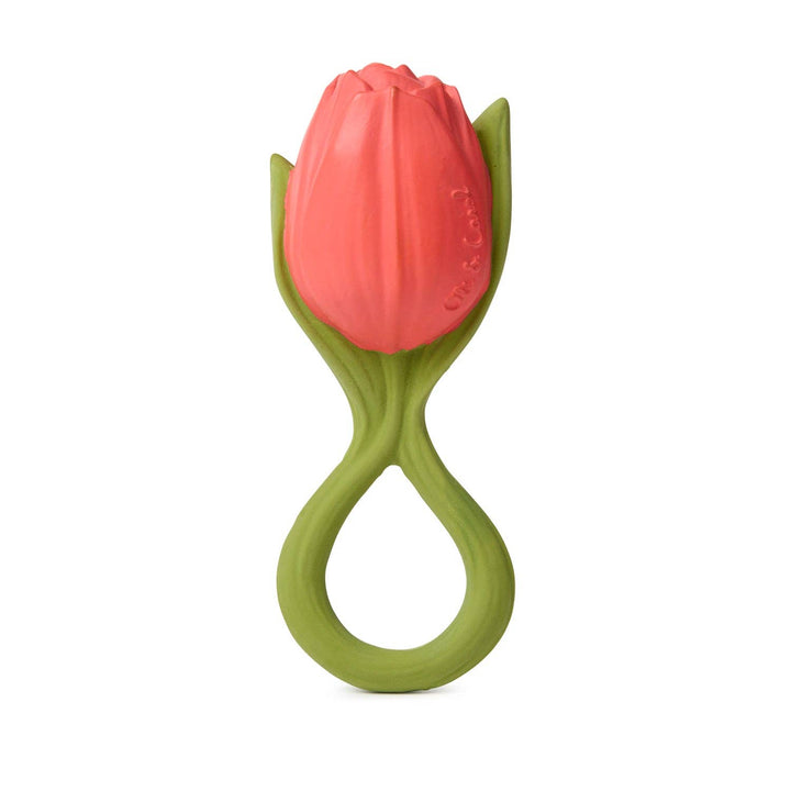 Theo the Tulip - Natural Rubber Baby Teether & Bath Toy