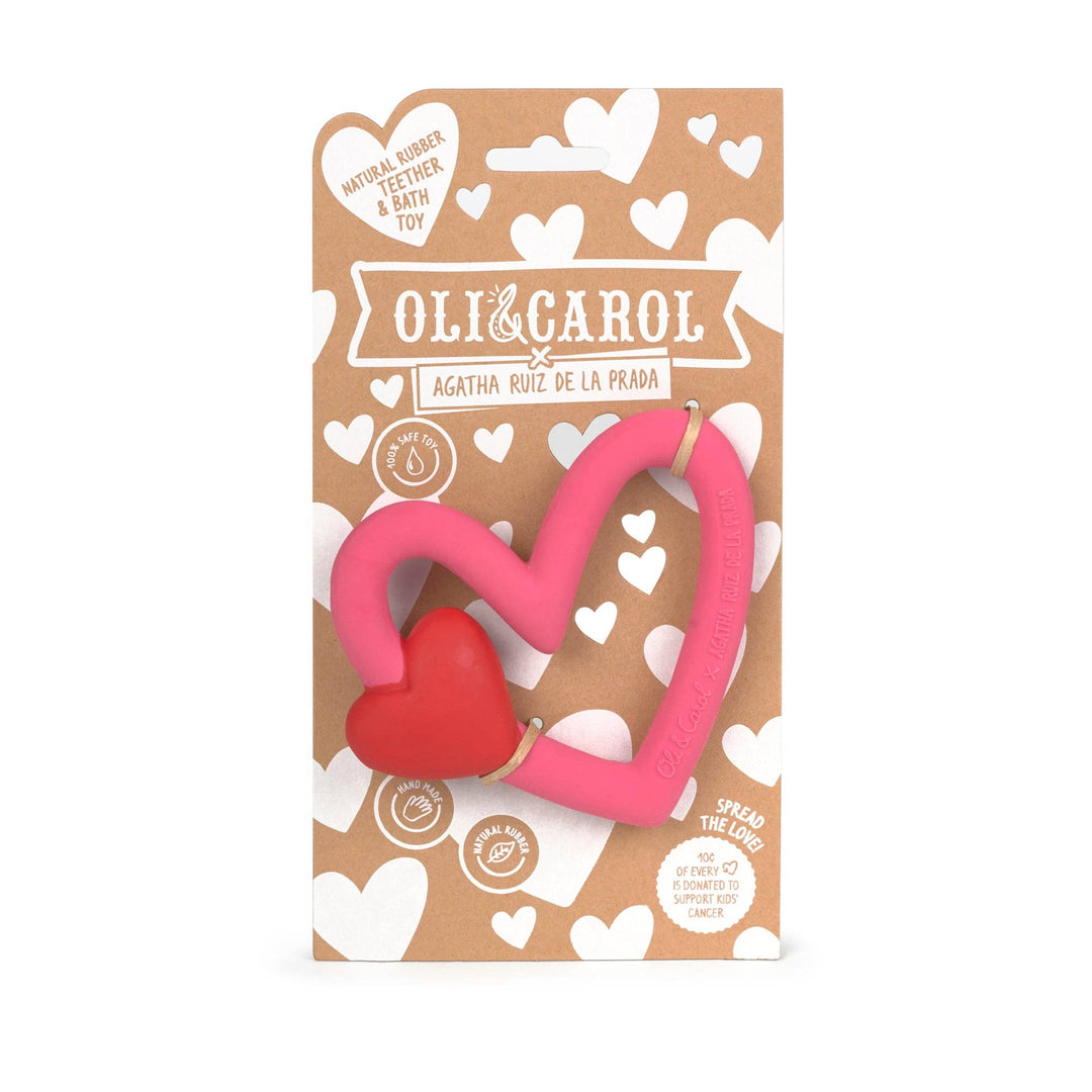 Heart Bracelet – Natural Rubber Teether & Bath Toy