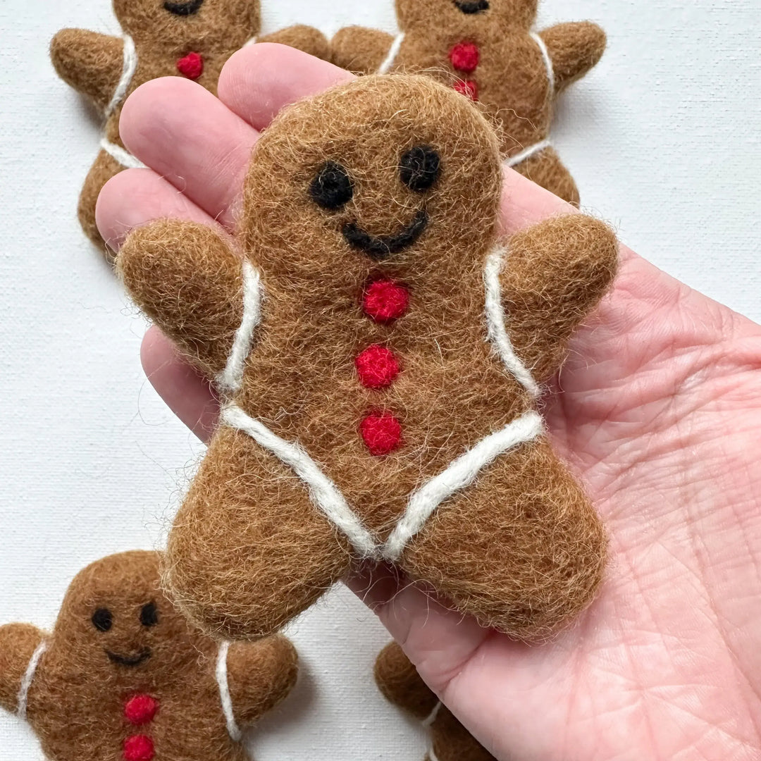 Felted Gingerbread Man