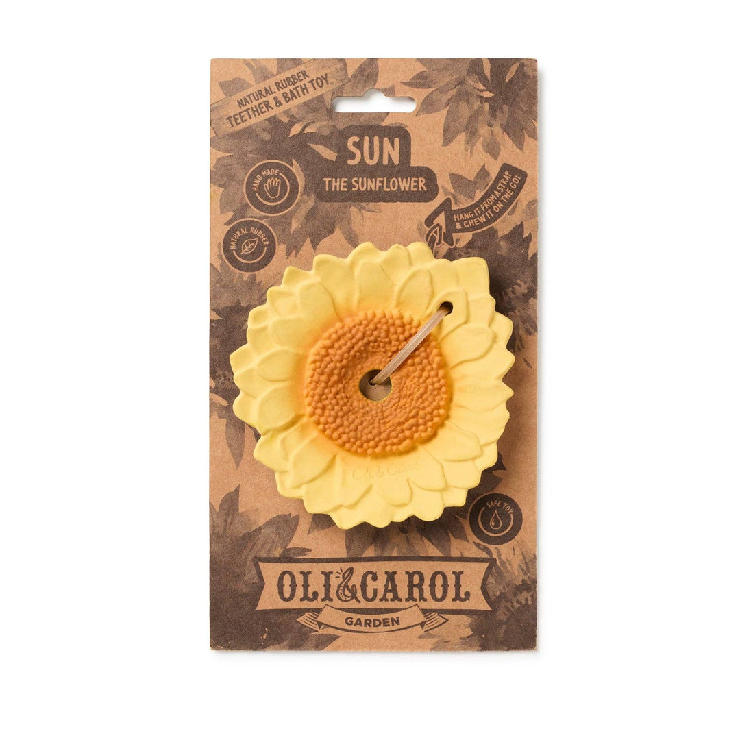 Sun the Sunflower – Natural Rubber Teether & Bath Toy