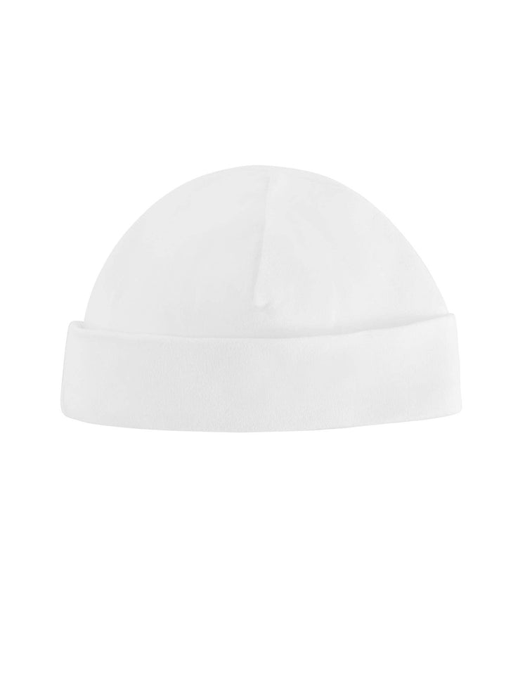 Organic Cotton Baby Beanie – White