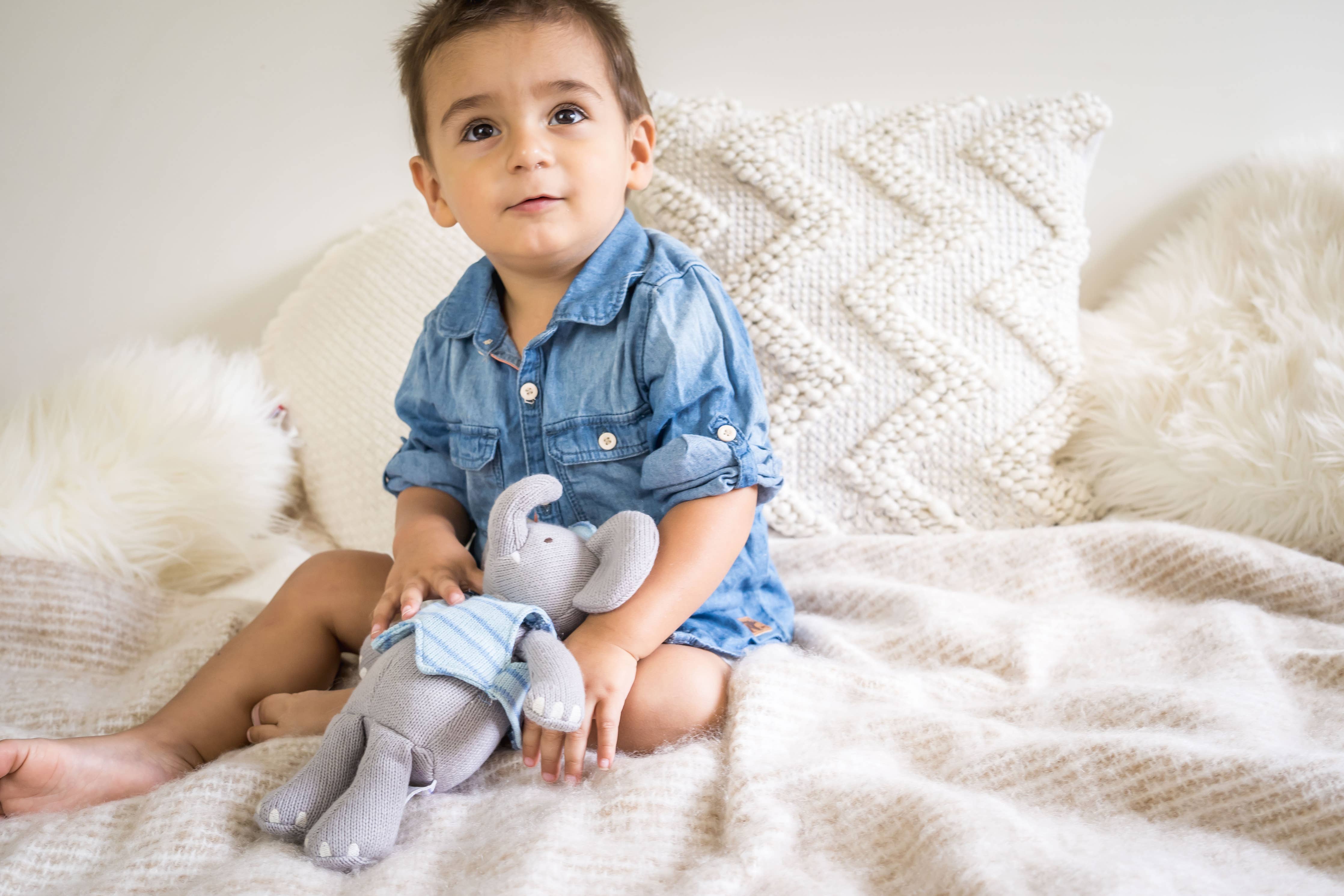 Alvin the Elephant Knitted Fabric Plush