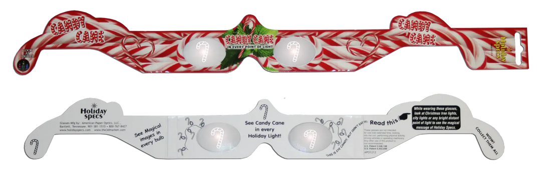 Candy Cane 3D HolidaySpecs Glasses