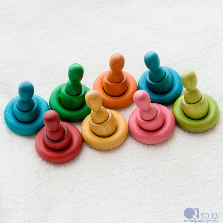 Rainbow People Cups and Rings