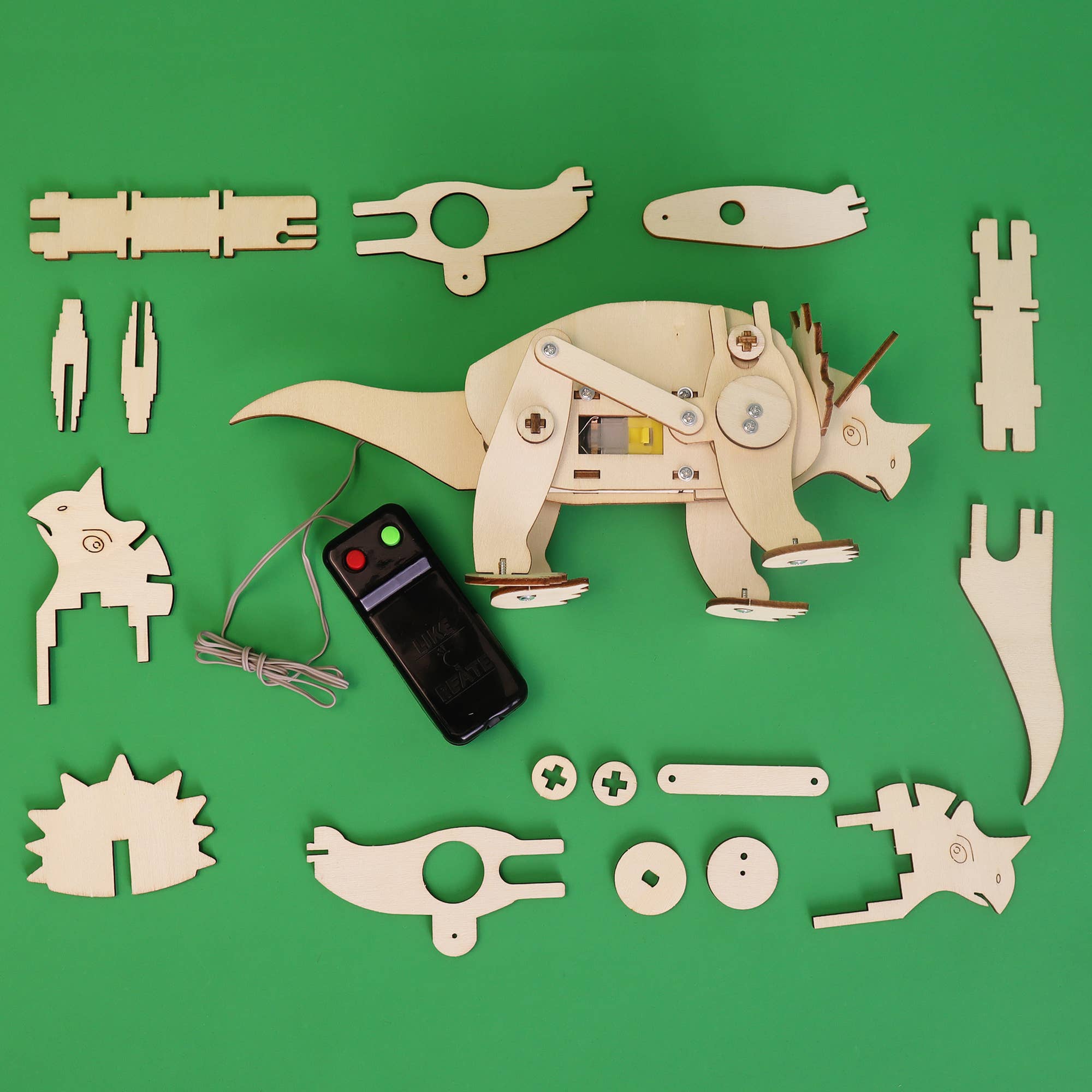 Dinosaur Robot DIY Kit - Triceratops, STEM Toy