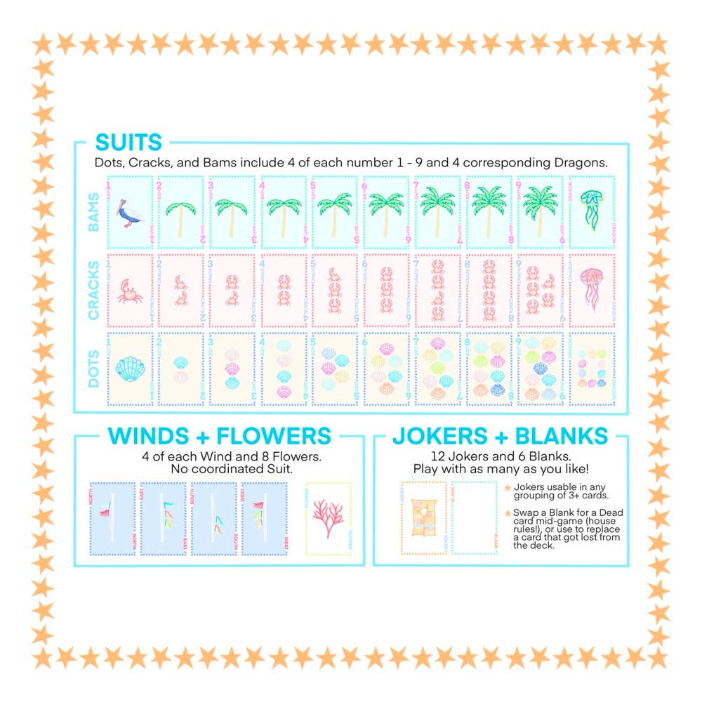 Beach Mahjong Playing Card Deck