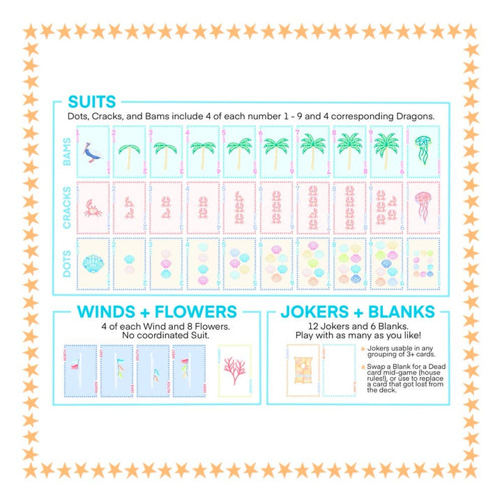Beach Mahjong Playing Card Deck
