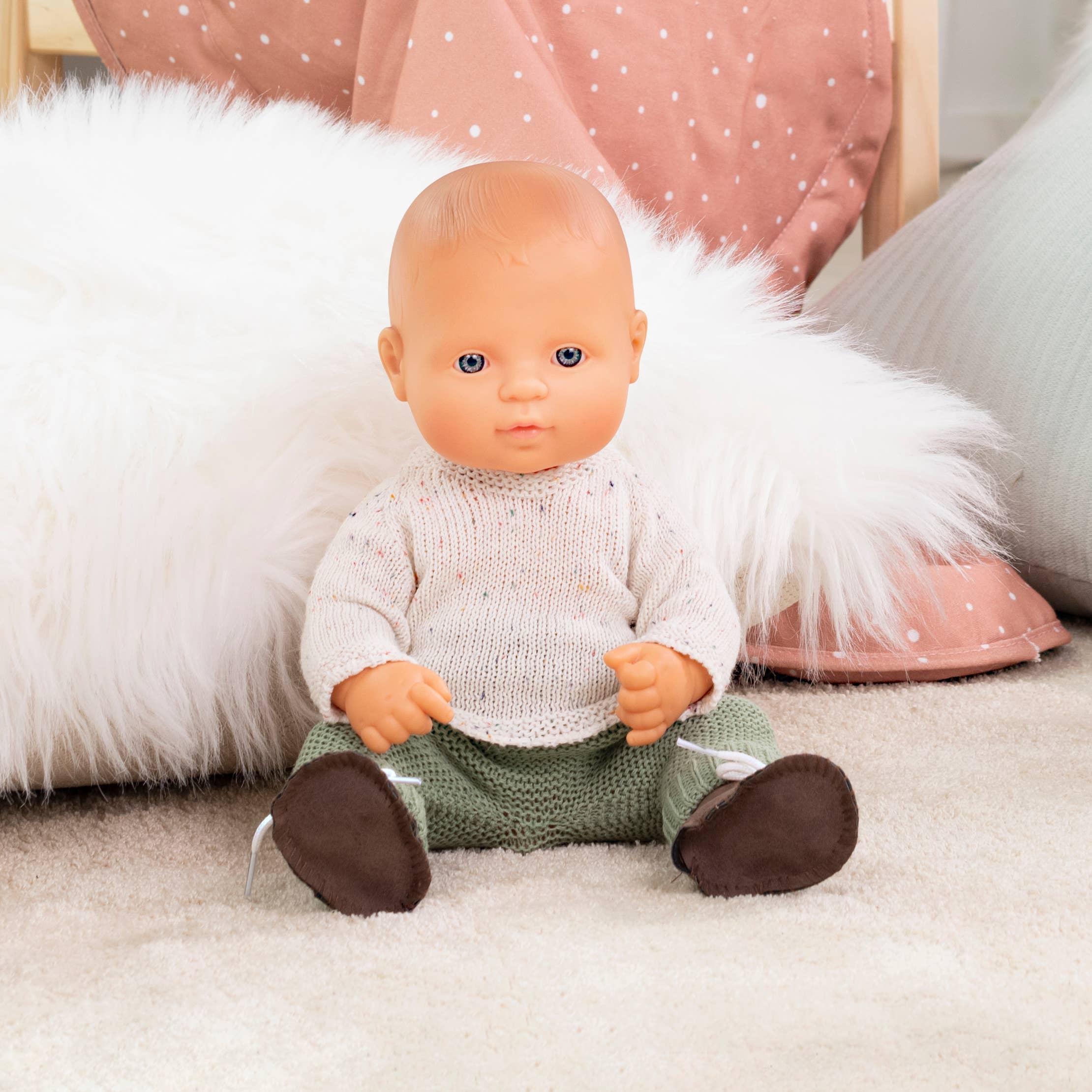 Sweater & Trousers Knitted Doll Outfit