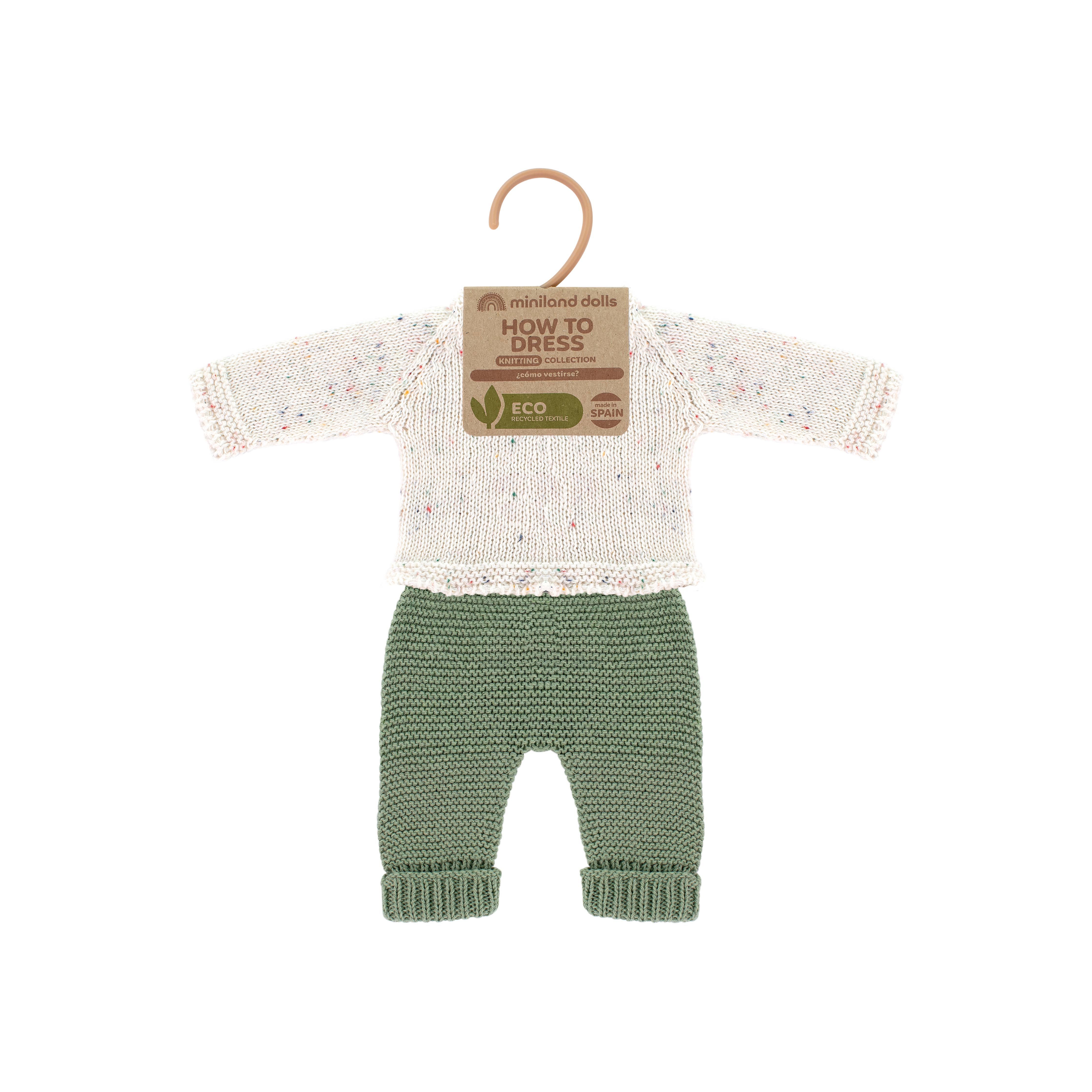 Sweater & Trousers Knitted Doll Outfit