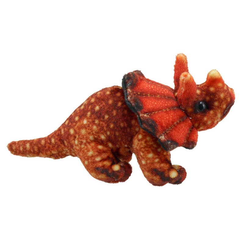 Triceratops (Orange) Finger Puppet