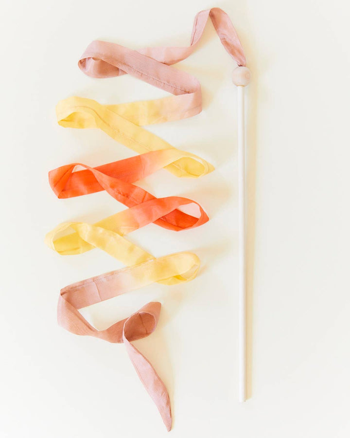 Boho Rainbow Silk Wand