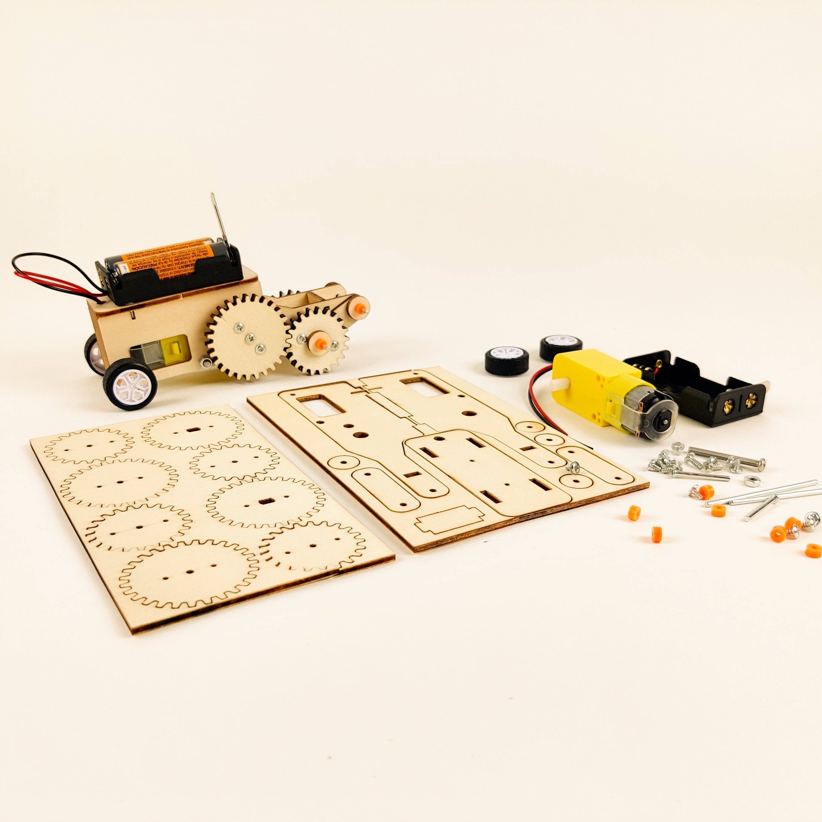 Gear Car DIY Kit, STEM Toy for Kids