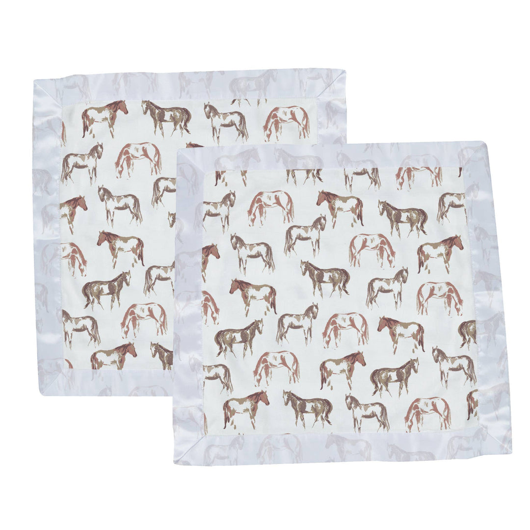 Wild Horse Bamboo Muslin Security Baby Blankie
