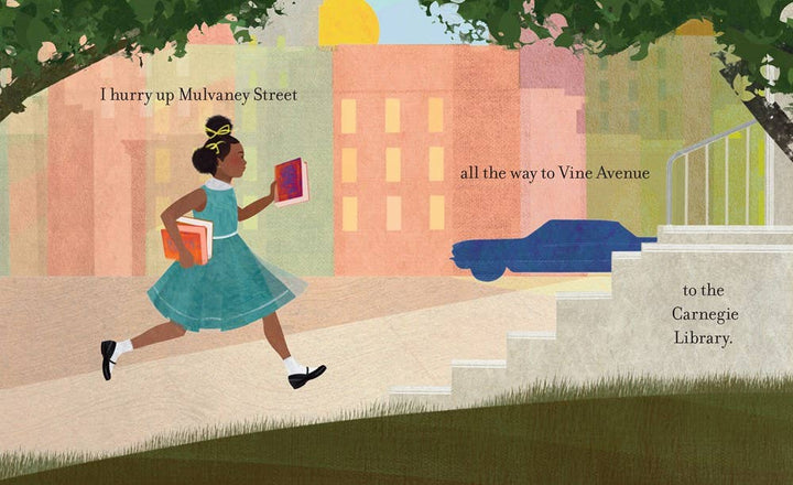 A Library by Nikki Giovanni, illustrated by Erin Robinson (Hardcover Picture Book)