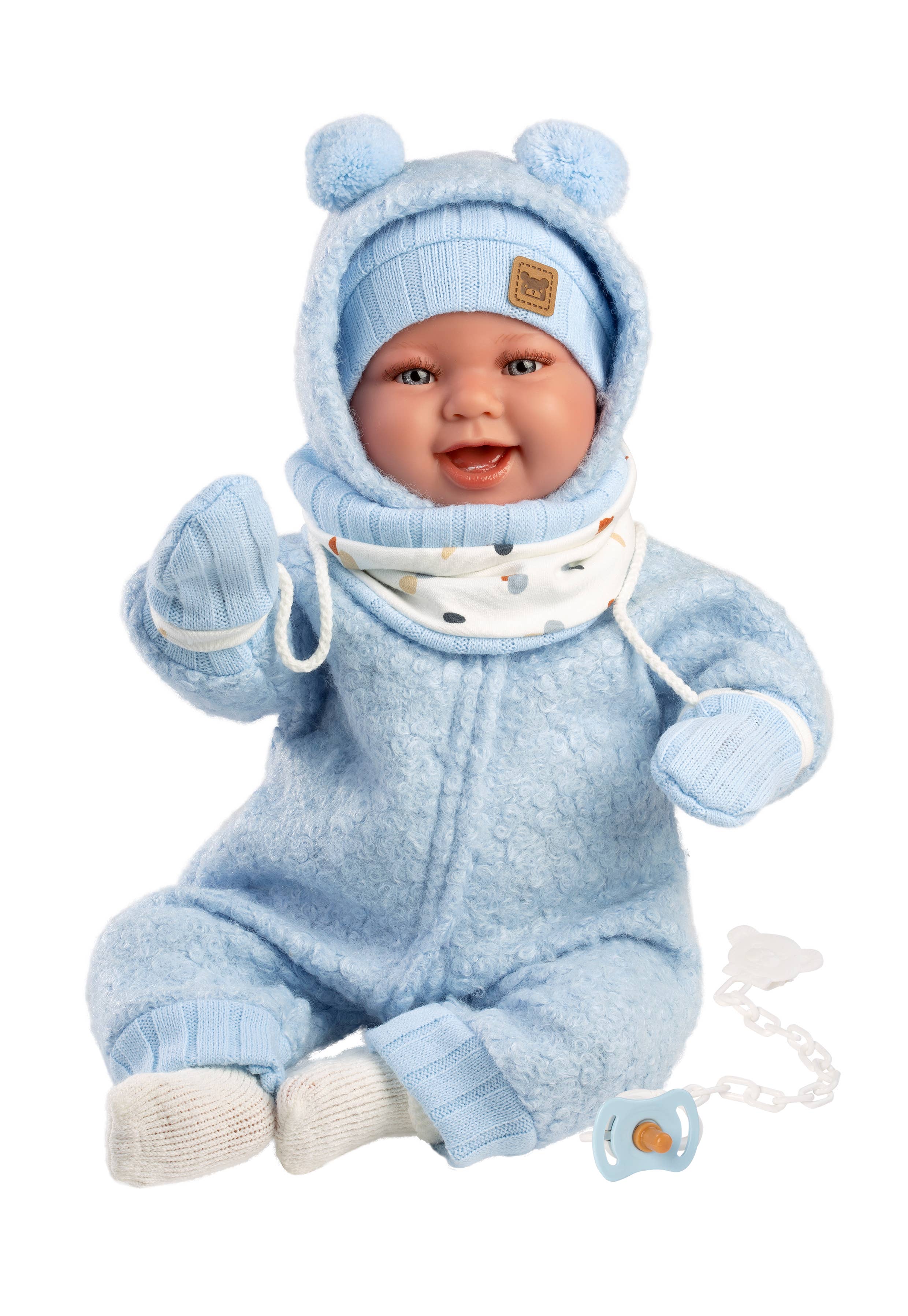 17.3" Soft Body Laughing Newborn Doll Theo