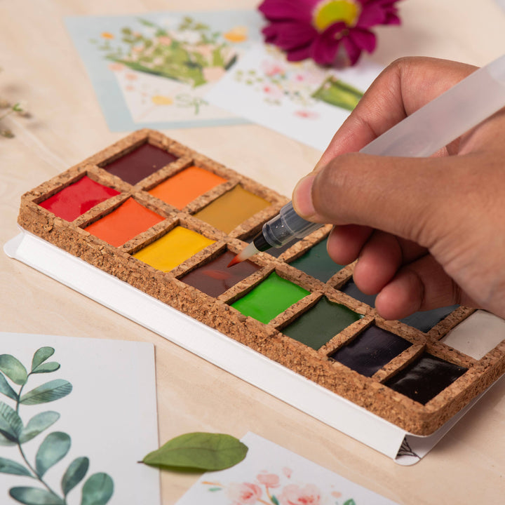 Original Watercolor Pans Set - 16 watercolors