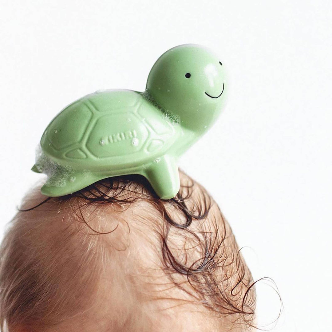 Turtle Natural Organic Rubber Teether, Rattle &amp; Bath Toy
