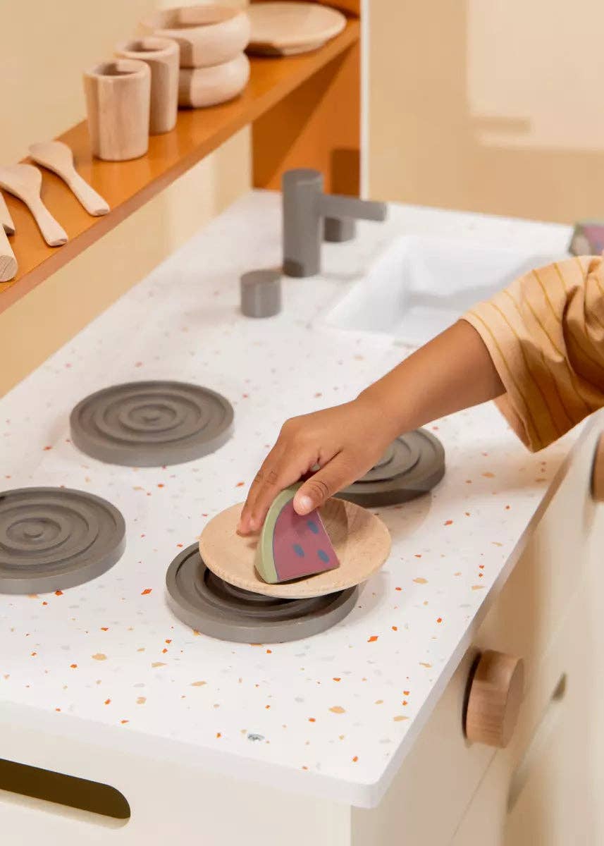 Wooden Dinnerware Playset, 12 pieces