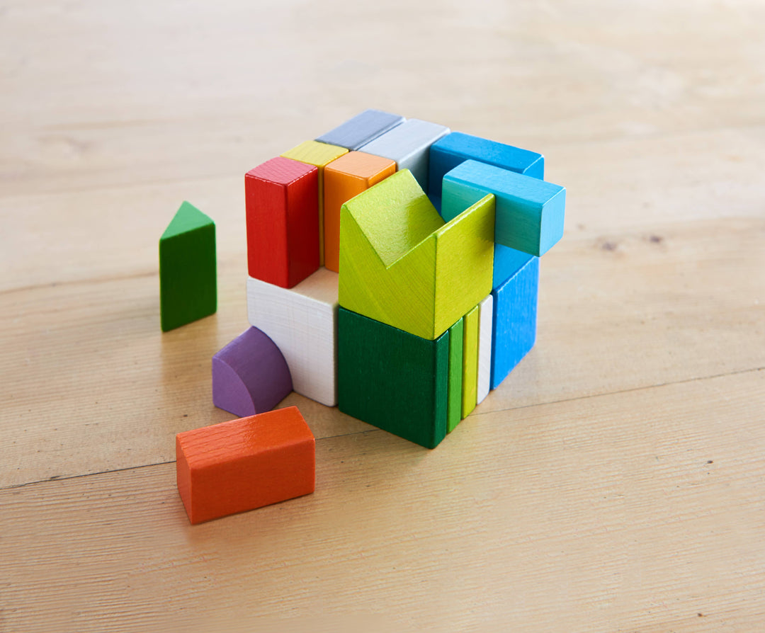 Chromatix 3D Wooden Blocks - Colorful STEM Creative Play Set