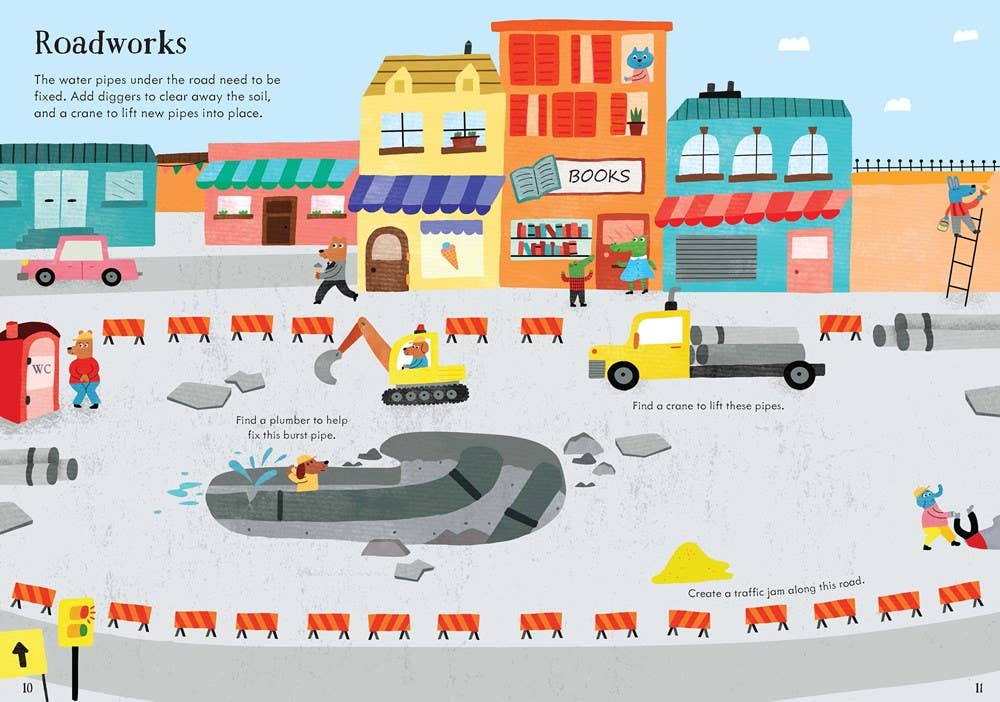 Little First Stickers Diggers And Cranes: Usborne