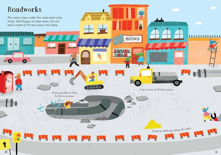 Little First Stickers Diggers And Cranes: Usborne