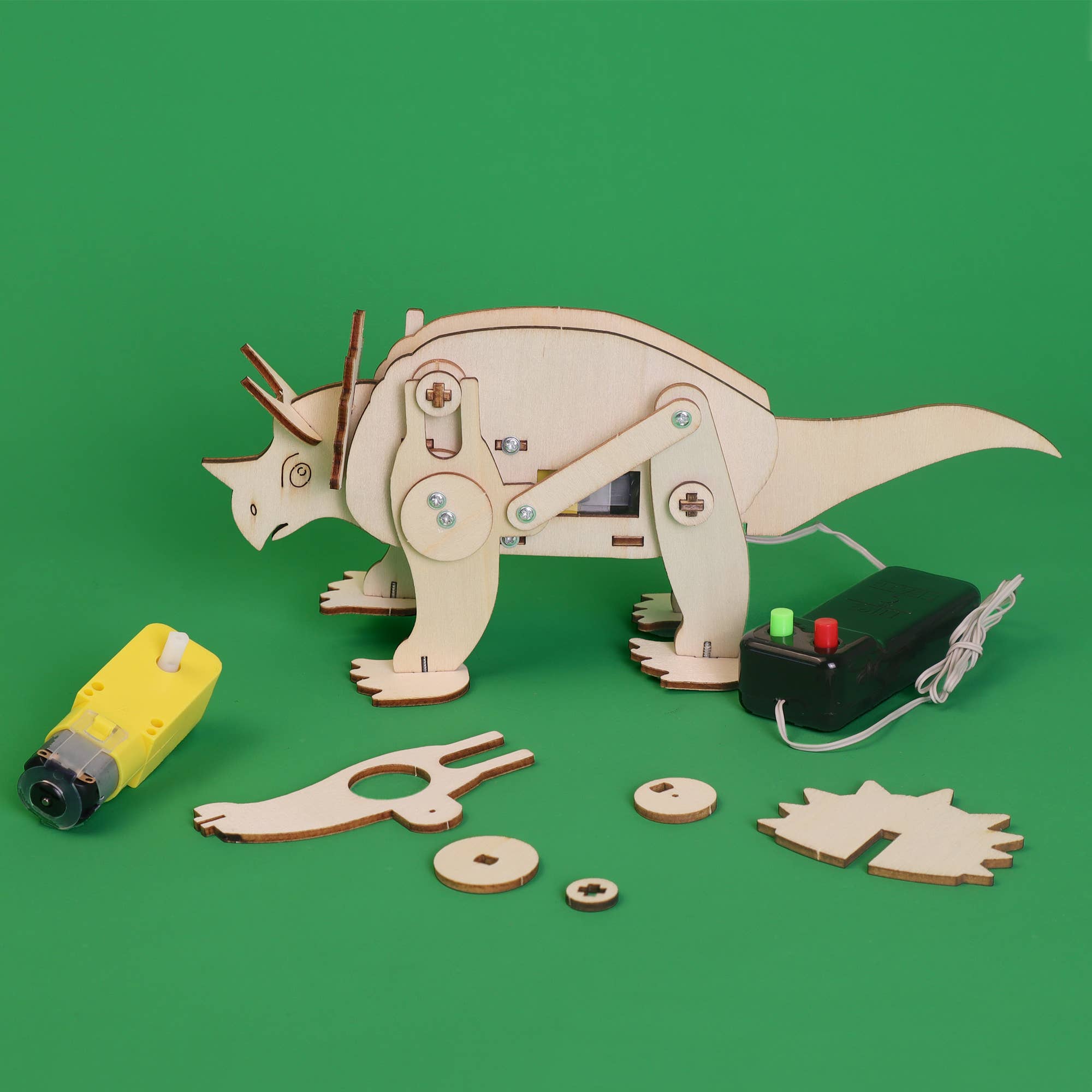 Dinosaur Robot DIY Kit - Triceratops, STEM Toy