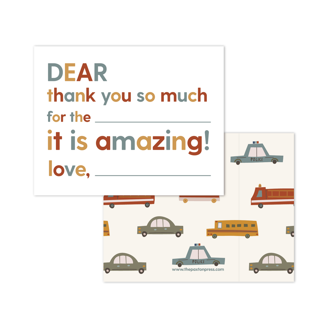 Kids Fill-in-the-blank Thank You Notes