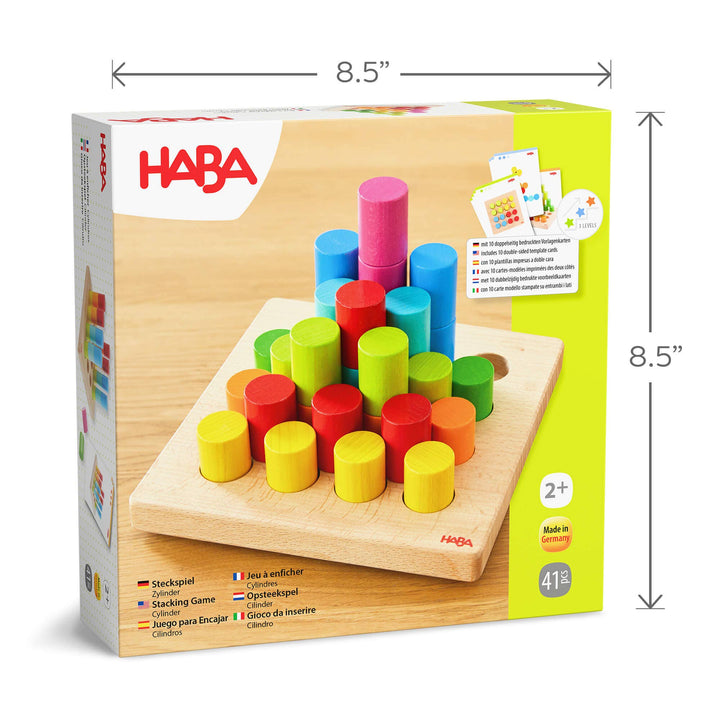 Rainbow Risers Wooden Stacking Game