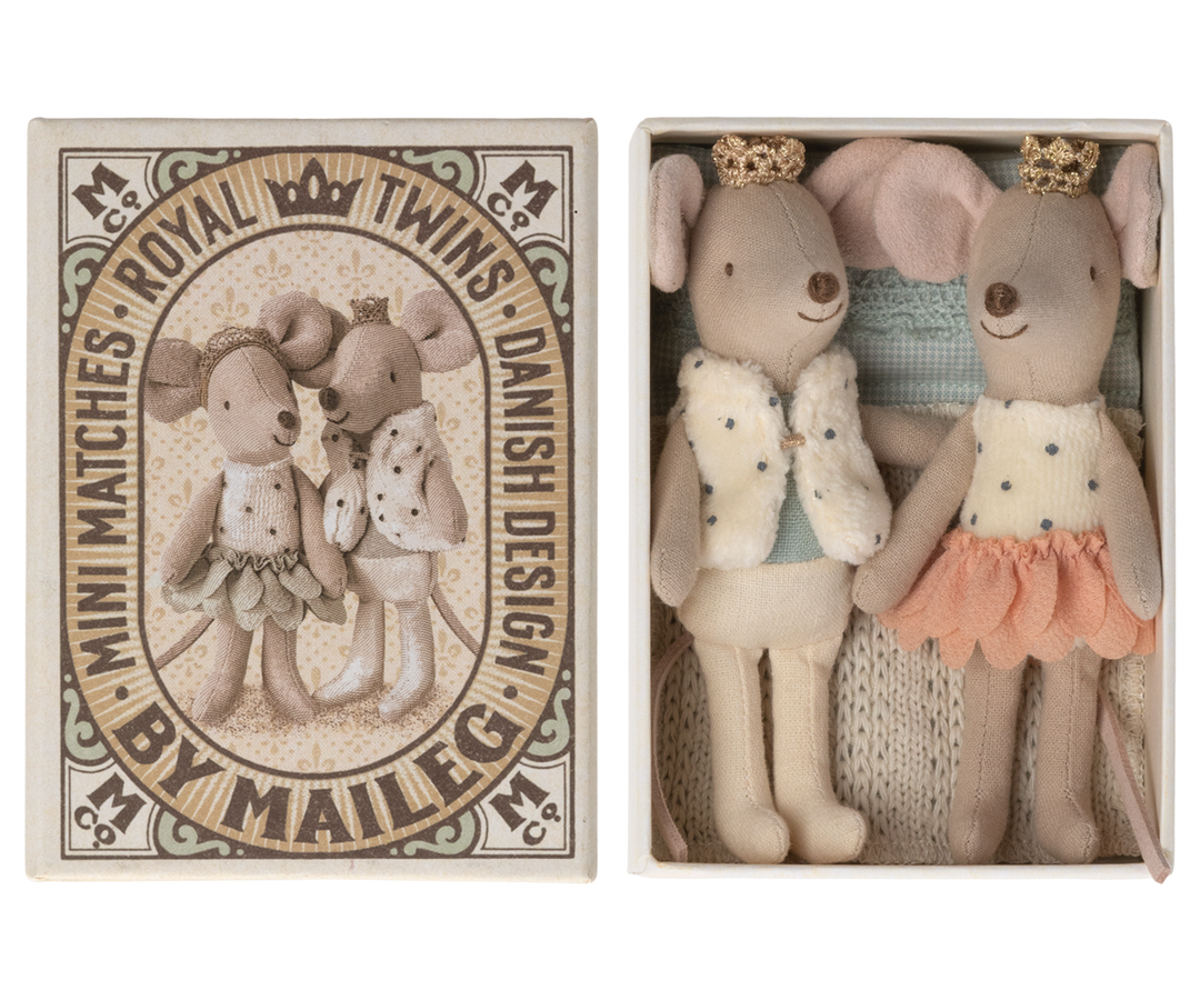 Maileg Mouse Royal Twins in Box, 2023