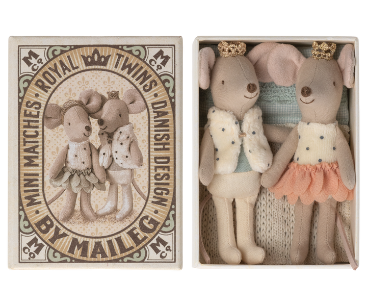 Maileg Mouse Royal Twins in Box, 2023
