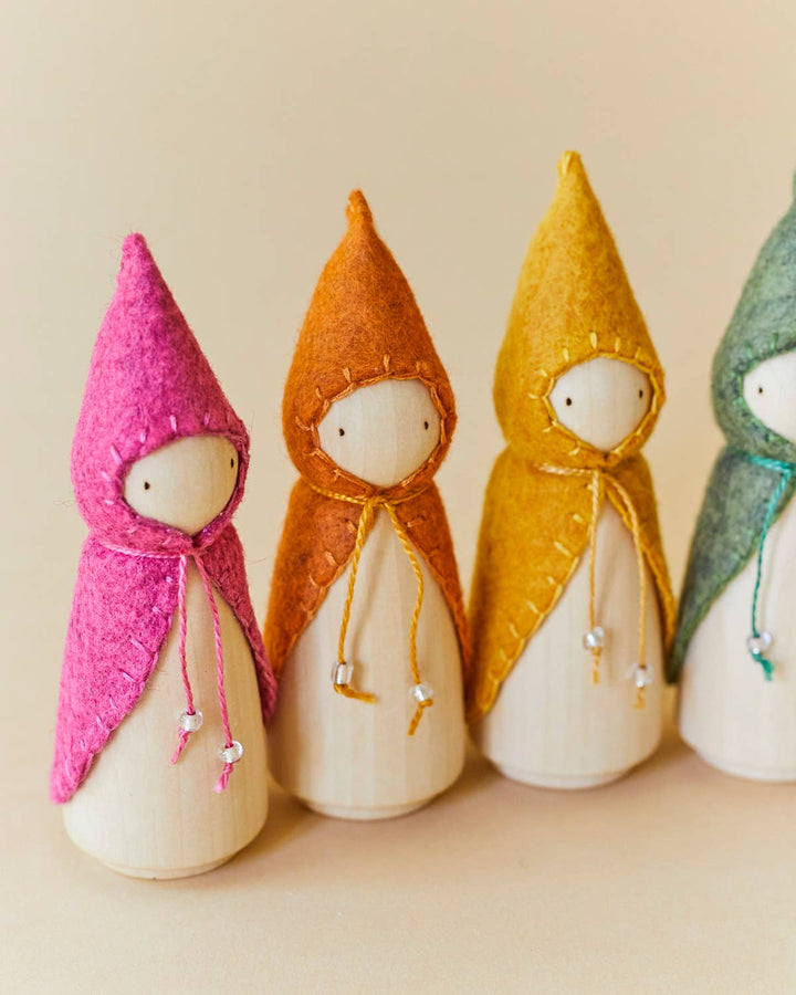 Wooden Gnome Set of 6 - Rainbow