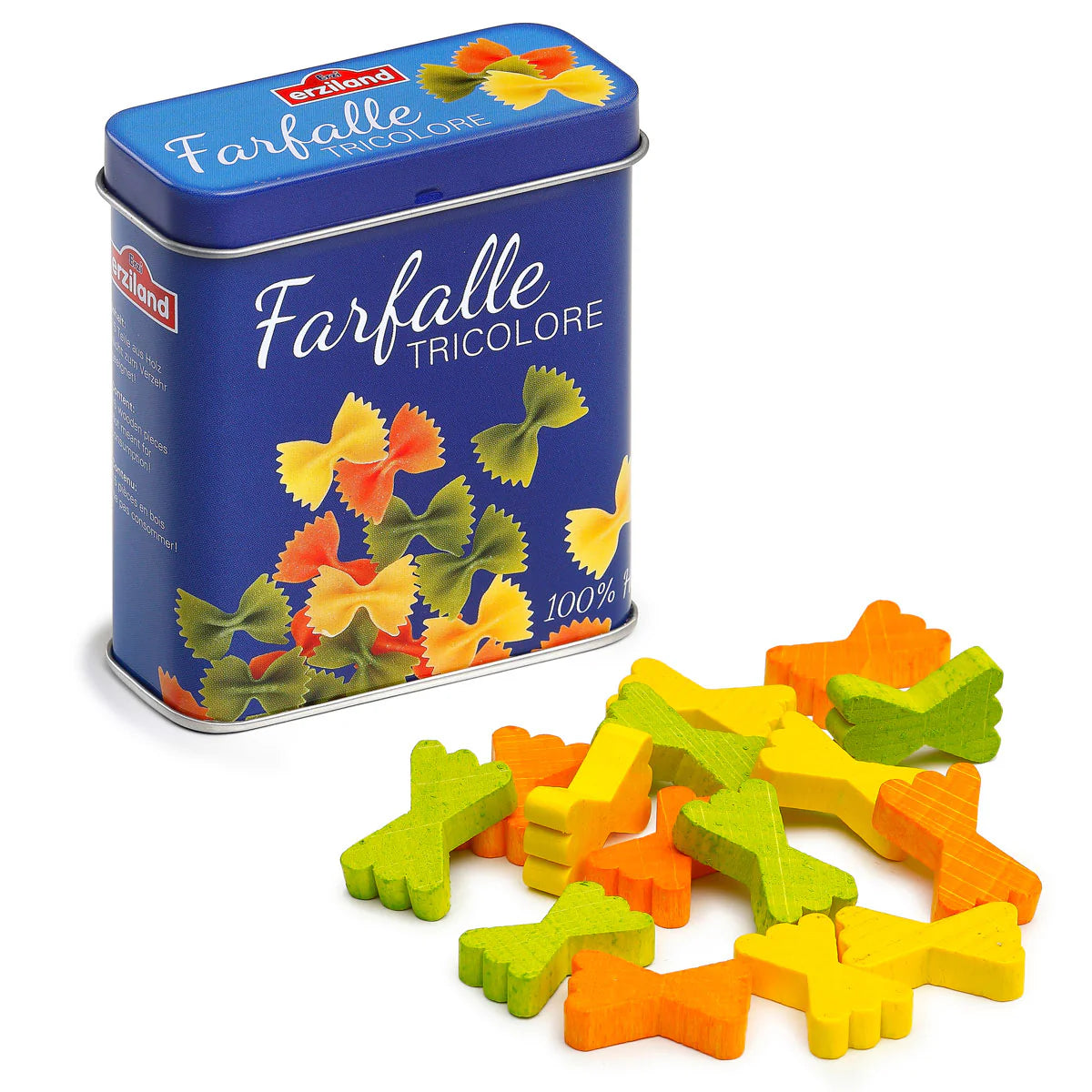 Farfalle in a Tin - Wooden Food