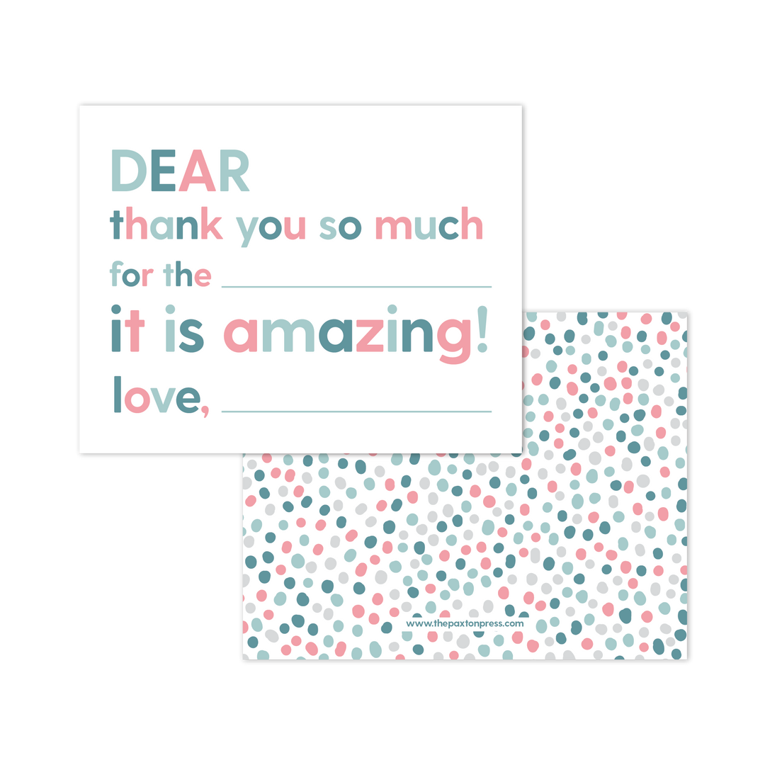 Kids Fill-in-the-blank Thank You Notes