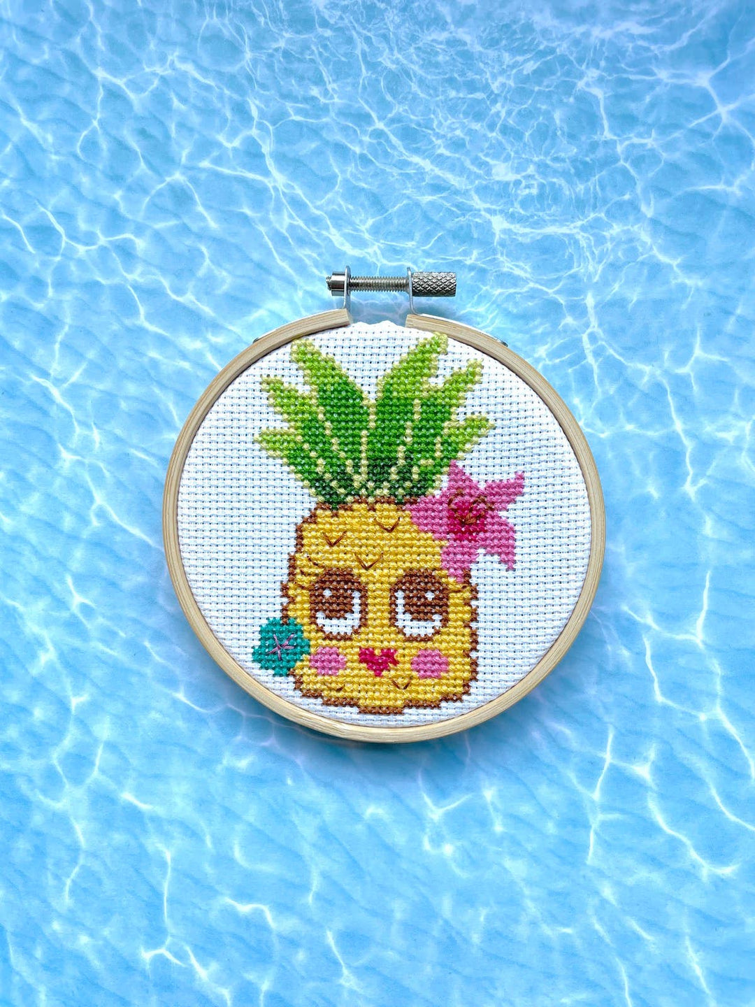 Happy Kawaii Pineapple by Fluff Counted Cross Stitch Kit