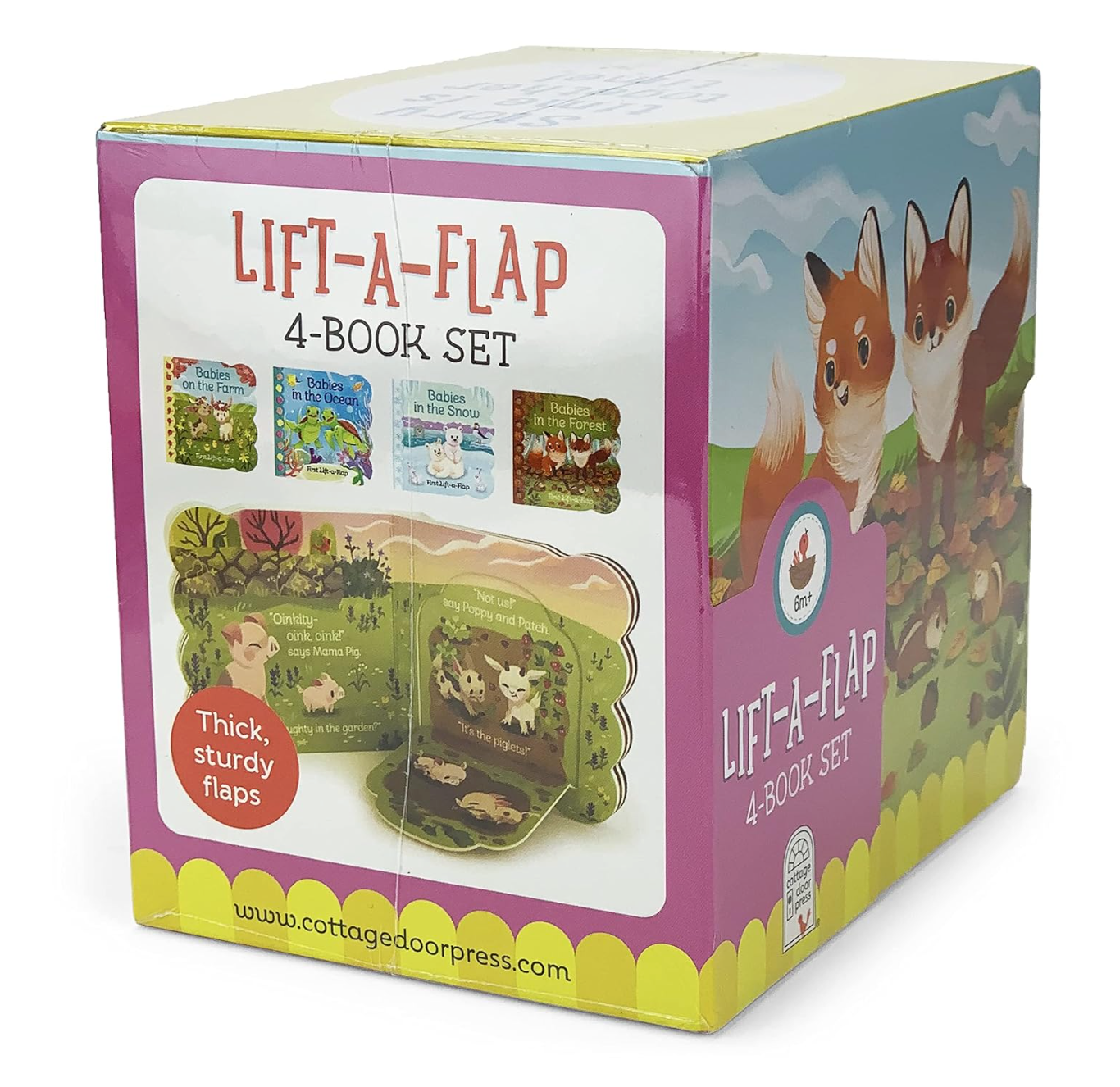 Animal Babies Lift-a-Flap 4-Book Gift Set