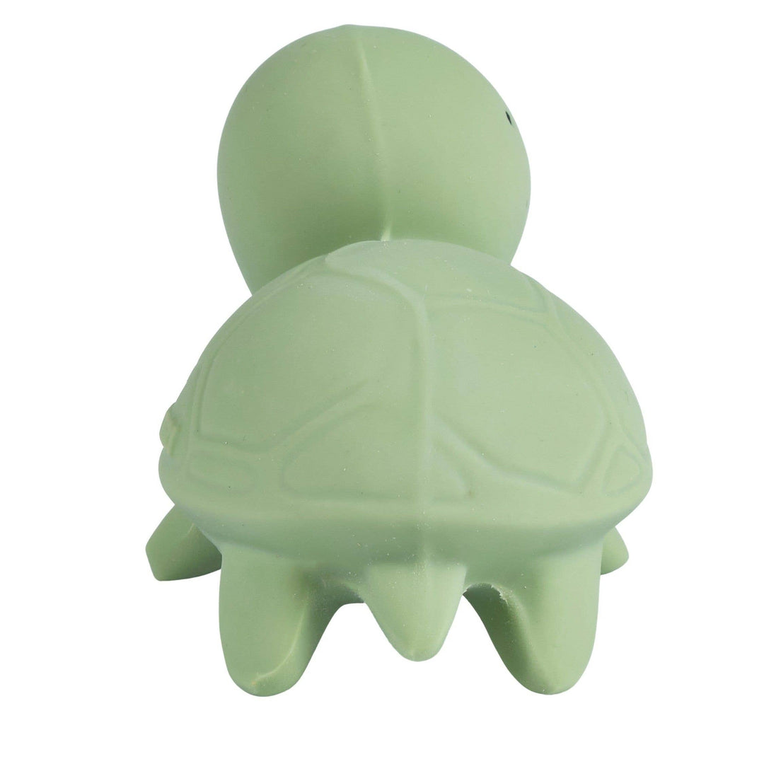 Turtle Natural Organic Rubber Teether, Rattle &amp; Bath Toy
