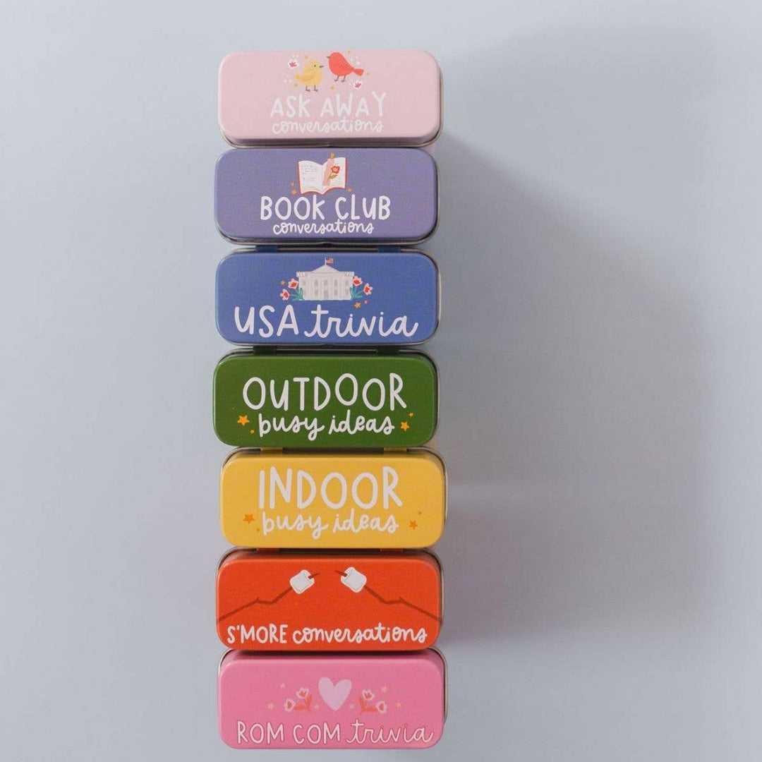 Ask Away Conversation Cards - Deck of Cards + Storage Tin