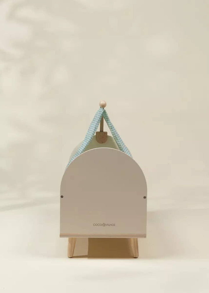 Wooden Crib with Accessories for Dolls