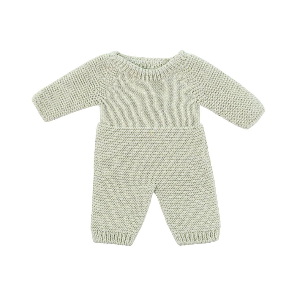 Knitted Doll Pajamas - Green