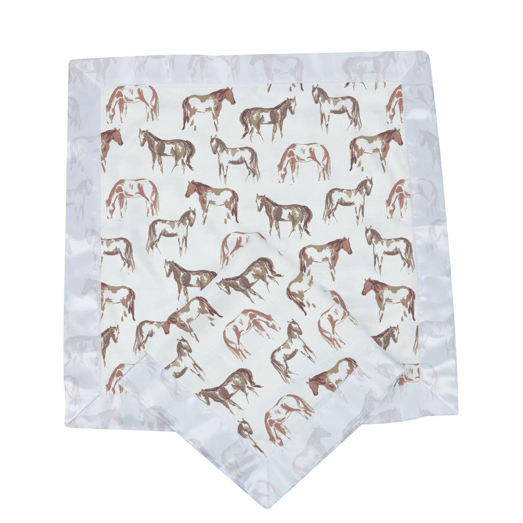Wild Horse Bamboo Muslin Security Baby Blankie
