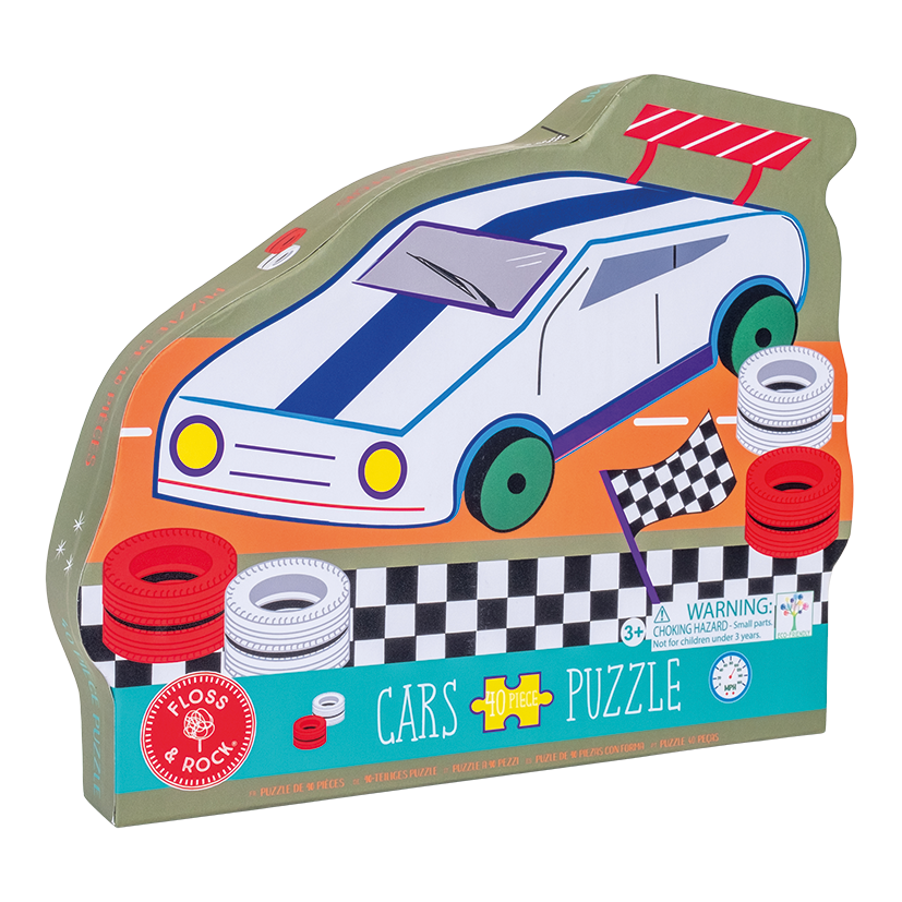 Racing Car Shaped Puzzle in Shaped Box - 40 pieces