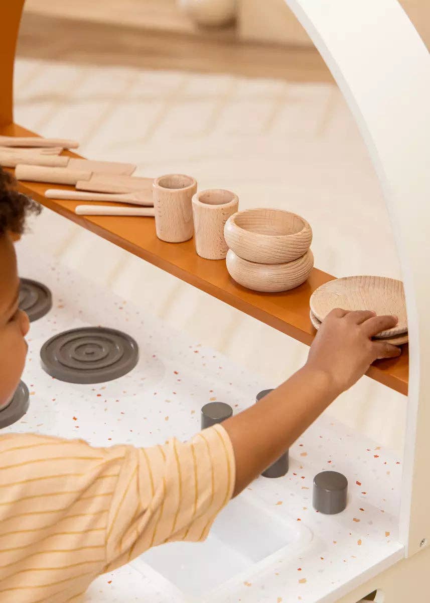 Wooden Dinnerware Playset, 12 pieces