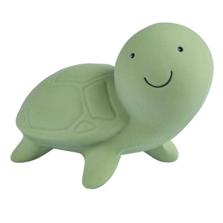 Turtle Natural Organic Rubber Teether, Rattle &amp; Bath Toy