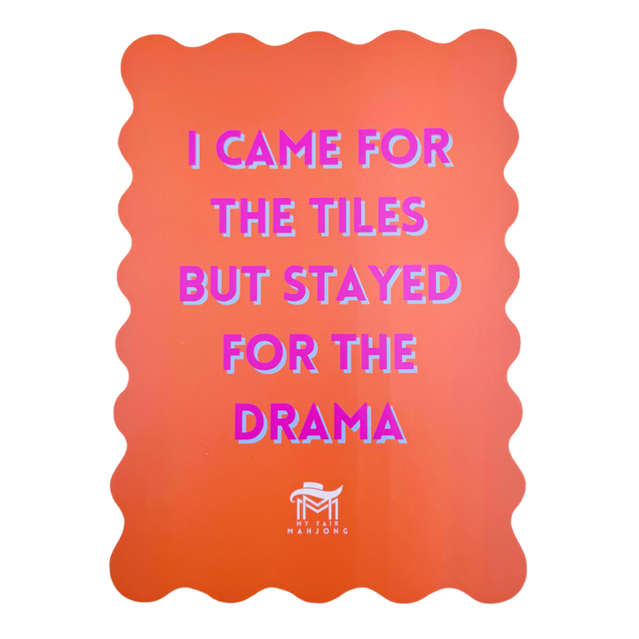 MAHJONG SHUFFLE CARD  |  Scalloped Edges &amp; Bright Colors