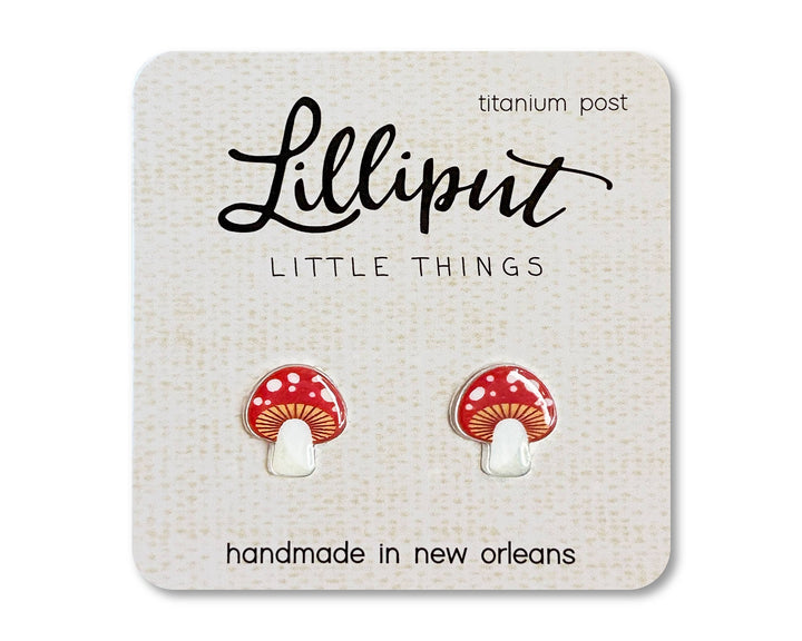 Red Mushroom Earrings