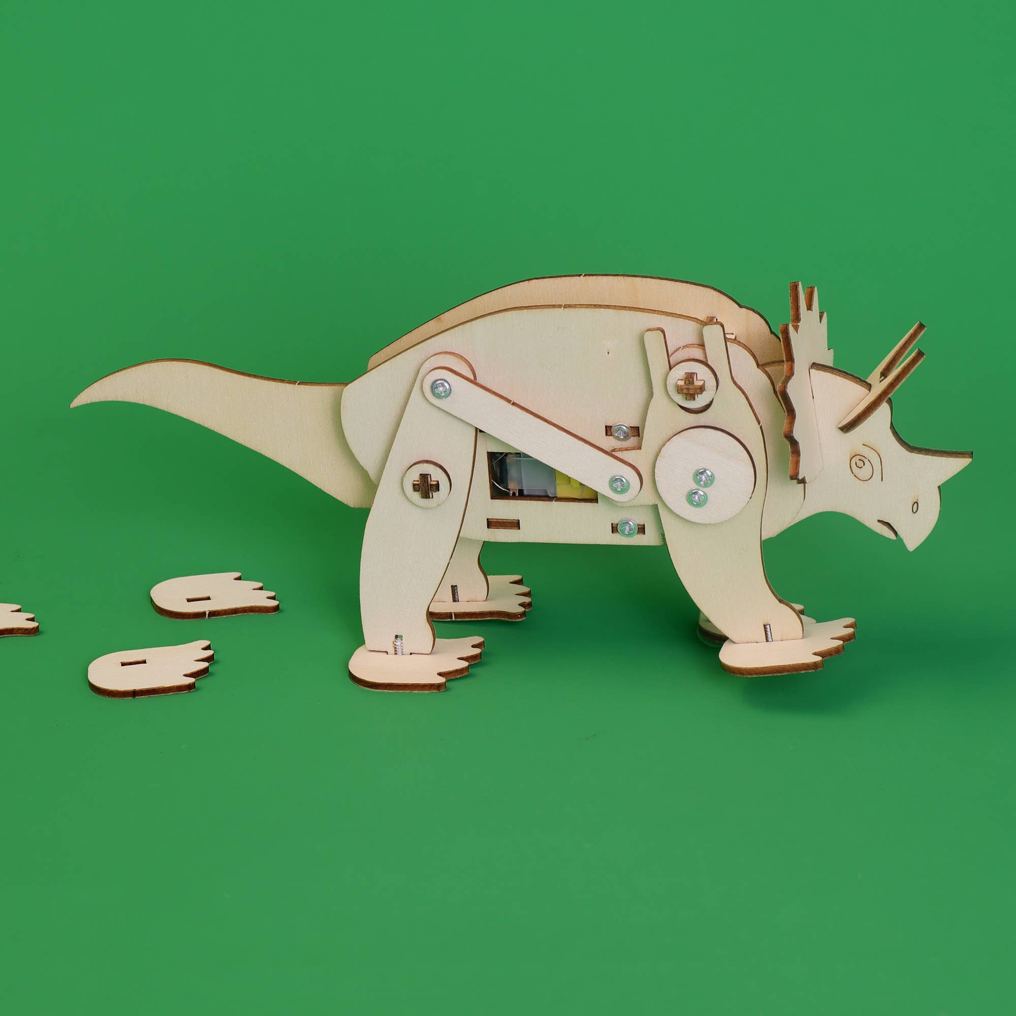 Dinosaur Robot DIY Kit - Triceratops, STEM Toy