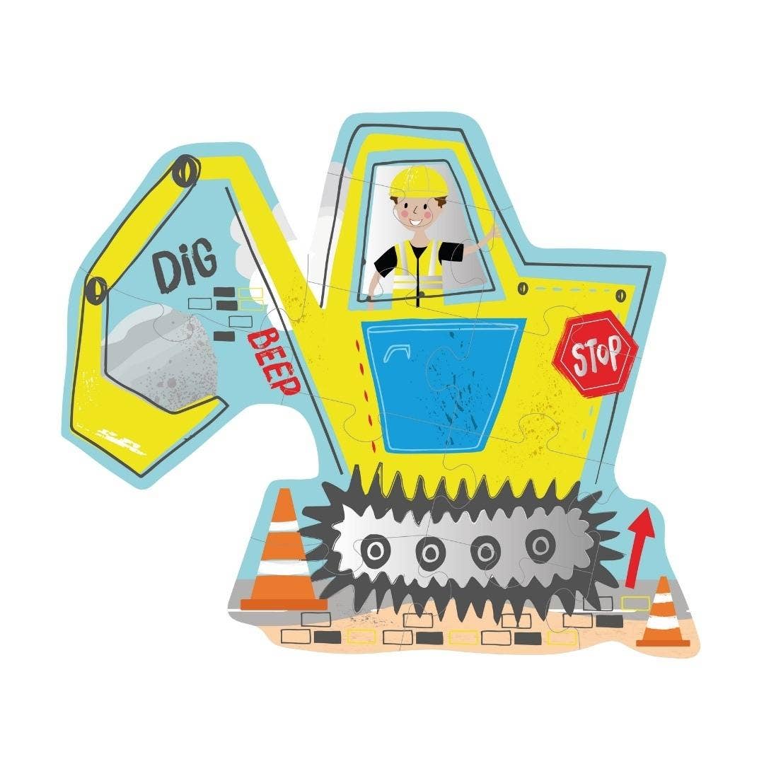 Digger Shaped Jigsaw with Shaped Box