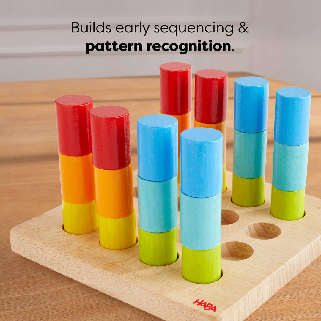 Rainbow Risers Wooden Stacking Game